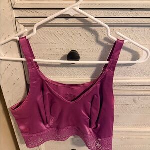Ruby Ribbon Lace Lux Demiette - Hyper Violet
